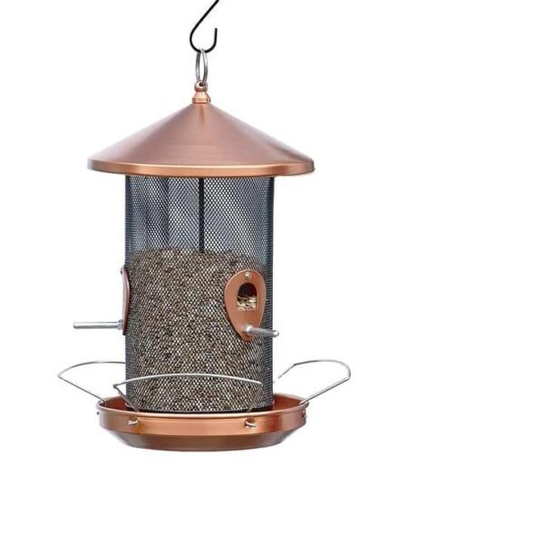 Copper Mesh Bird Feeder – 12.6" Outdoor Wild Bird Feeder