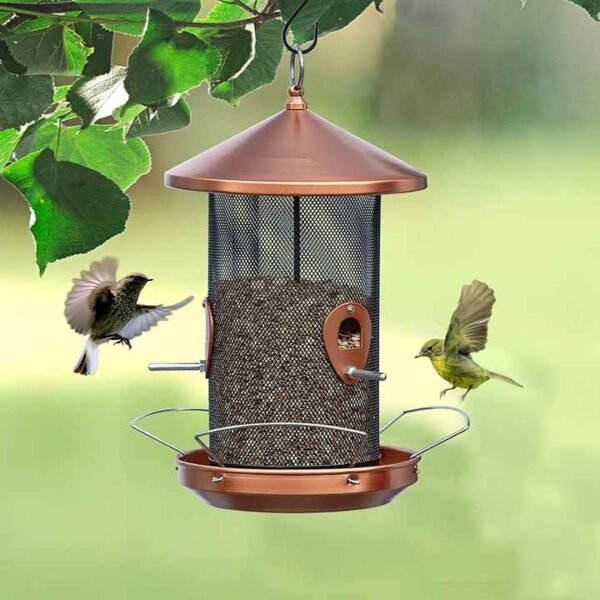 Copper Mesh Bird Feeder – 12.6" Outdoor Wild Bird Feeder - Image 3