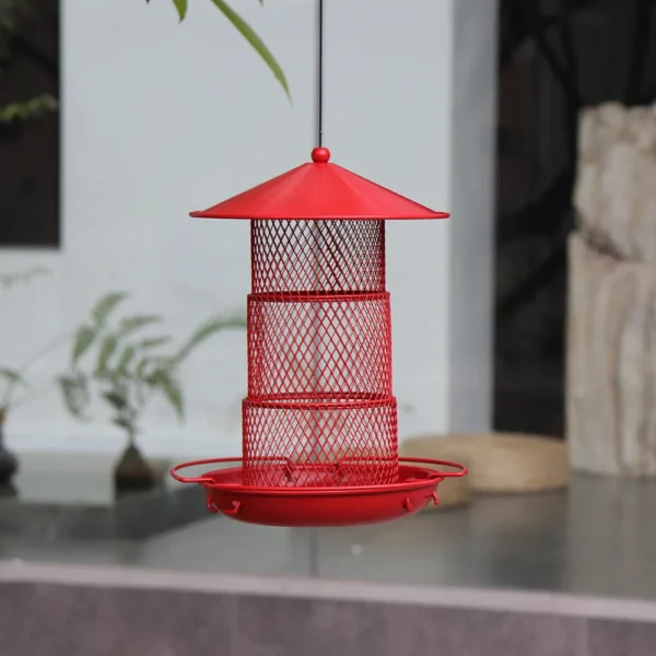 Three-Layer Metal Wild Bird Feeder – Squirrel-Proof Hanging Feeder - Image 2