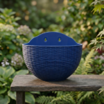 wall hanging planter basket on wall