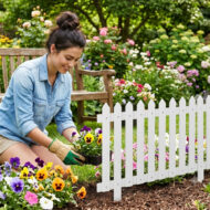 Decorative PVC Garden Border Fence (2X2) - Image 5