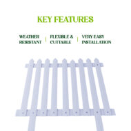 Decorative PVC Garden Border Fence (2X2) - Image 3